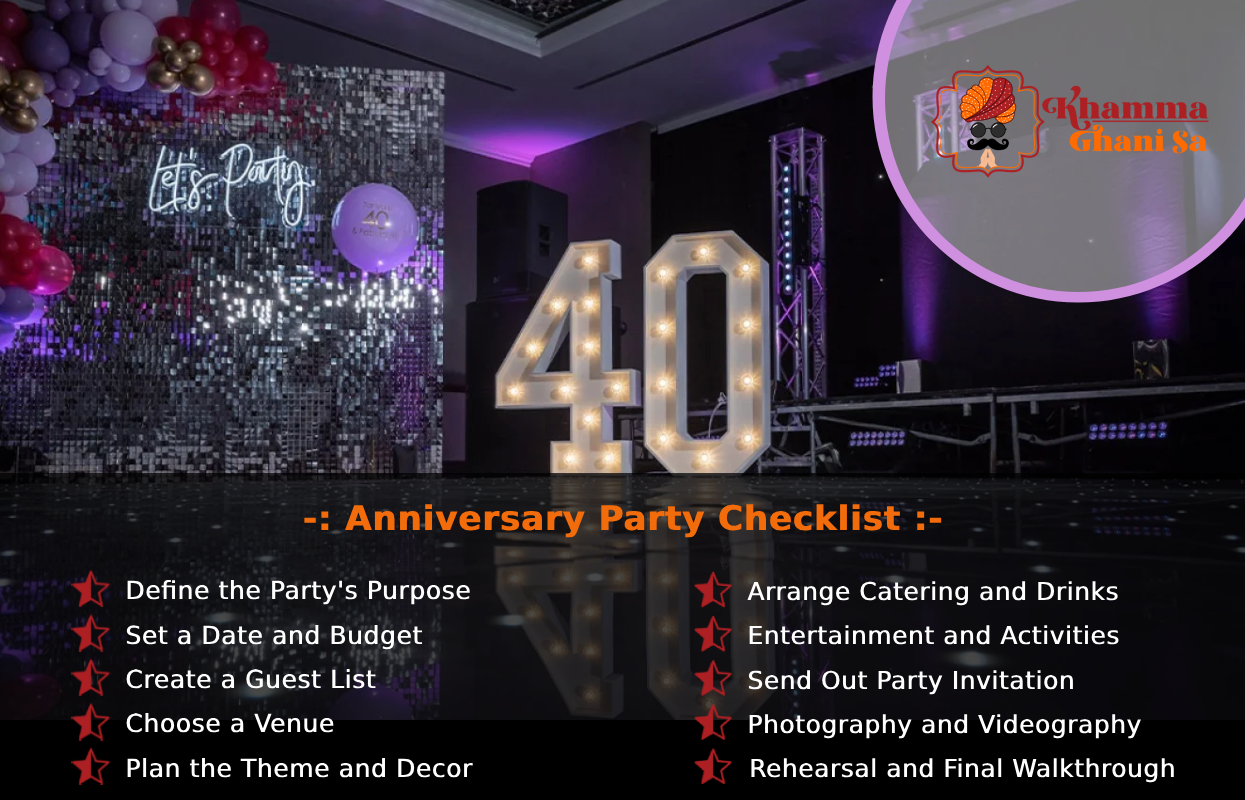 Anniversary Party Checklist